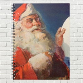 Vintage jul, Tomtebusen Snälla Elaka Lista Anteckningsbok