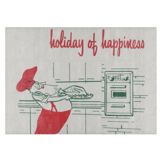 Vintage jul, tomtechef och kalkon (Framsidan)