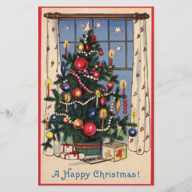 Vintage jul Träd (Framsida)