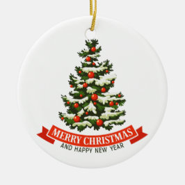 Vintage jul Träd Ceraminc Ornament