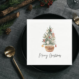 Vintage jul Träd | GOD JUL Pappersservett