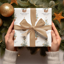 Vintage jul Träd | LYCKLIG HELGDAG Presentpapper