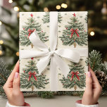 Vintage jul Träd med Red Bow Minimalist Presentpapper<br><div class="desc">Backa dina helgdag med charm med hjälp av detta Papper för Vintage-julafton-Träd. Med en realistisk, söt Julgran full med rött knä blandar den här designen ett klassiskt helgdag med en modern, minimalistisk vrid. Neutralten färg gör det mångsidigt och perfekt för en rad helgdag, vilket gör att julomslaget känns mysigt och...</div>