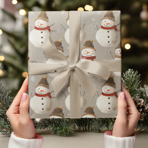 Vintage jul Träd med Red Bow Minimalist Presentpapper
