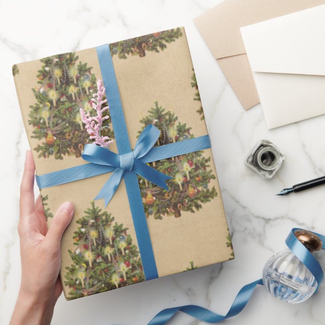 Vintage jul träd presentpapper (Gåvor)