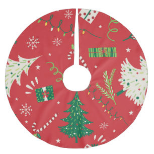 Vintage jul träd: prydnadsdesign. julgransmatta borstad polyester