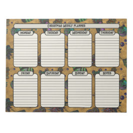 Vintage jul Veckovis Planner Tear Away Anteckningsblock
