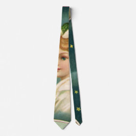 Vintage jul, Victorian Angel med Guld Stars Slips
