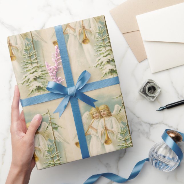 Vintage jul Victorian änglar anpassningsbar Presentpapper (Gåvor)