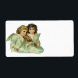 Vintage jul, Victorian Änglar Music Violin Fraktsedel<br><div class="desc">Vintage illustrerar bilden av julens helgdag med två änglar,  antika Viktorianska färgade religiösor. En ängel spelar ett strängt musikinstrument,  violin,  och den andra musikangeln håller lakan musik. Låt den här vackra angeliska designen hjälpa dig att fira helgdagarna denna säsong.</div>