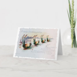 Vintage jul Victorian Funny Rhyme Card Frog Kort