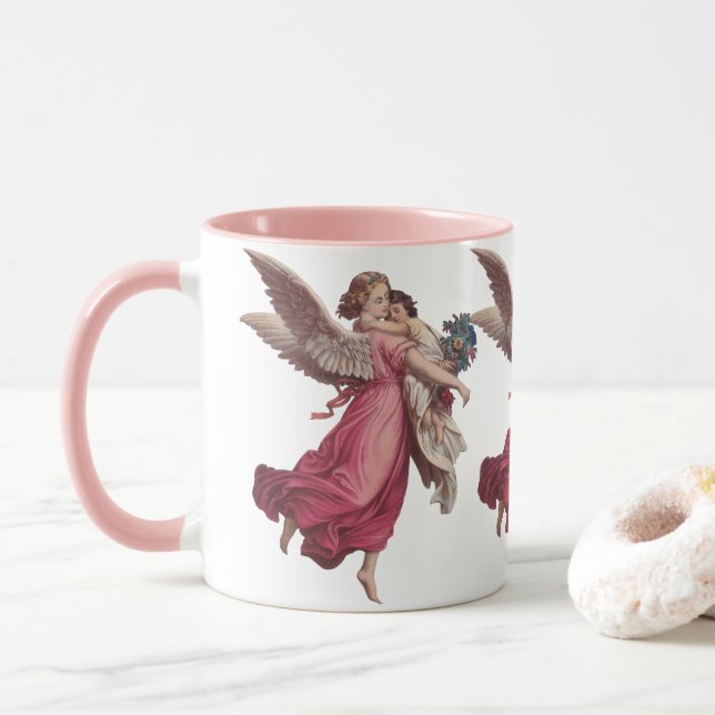 Vintage jul, Victorian Guardian Angel Mugg (Med munk)