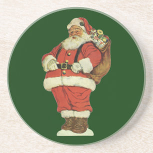 Vintage jul, Victorian Jultomten med Leksaker Underlägg