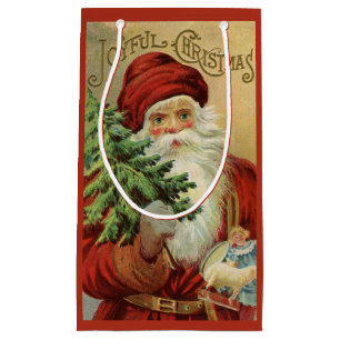 Vintage jul, Victorian Jultomten med Träd