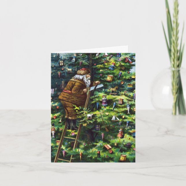 Vintage jul, Victorian Jultomten Tack (Framsida)