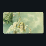 Vintage jul, Viktorian Änglar med en bell Fraktsedel<br><div class="desc">Vintage illustrerar religiösans juldesign med vackra flytande Viktorianska änglar som ringer en klocka. Den angeliska heligan änglar har flytande stövlar och har vingar medan de ring en klocka i himlen.</div>