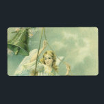Vintage jul, Viktorian Änglar med en bell Fraktsedel<br><div class="desc">Vintage illustrerar religiösans juldesign med vackra flytande Viktorianska änglar som ringer en klocka. Den angeliska heligan änglar har flytande stövlar och har vingar medan de ring en klocka i himlen.</div>