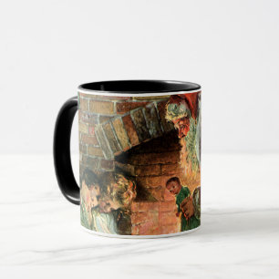 Vintage jul, Viktorian Jultomten Children Mugg