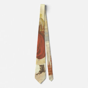 Vintage jul viktoriansk tomte i skorsten slips