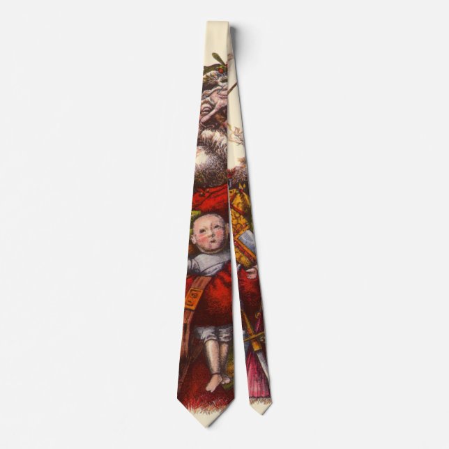 Vintage jul, viktoriansk tomte med leksaker slips (Framsida)