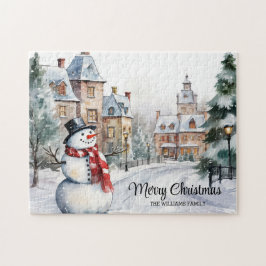 Vintage jul Village Scene Pussel