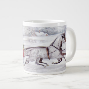 Vintage jul, Vintervintern, Sleigh Horse Jumbo Mugg