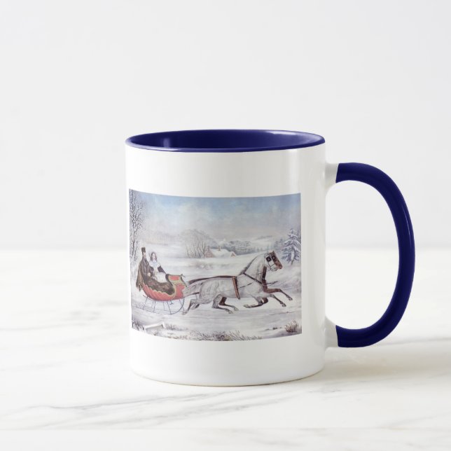 Vintage jul, Vintervintern, Sleigh Horse Mugg (Höger)