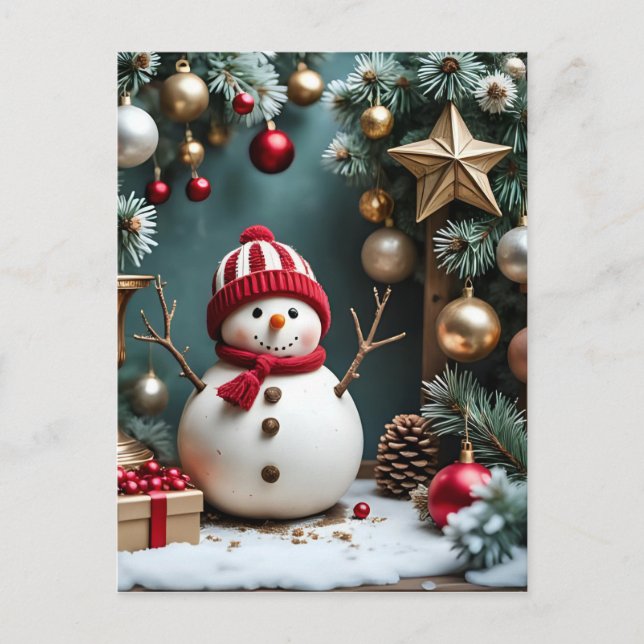 Vintage jul - vykort (Framsida)