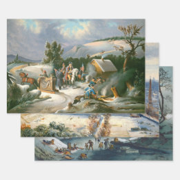 Vintage Jul Wrapping Papper VALLEY FORGE..