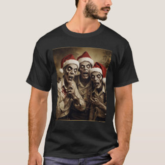 Vintage jul Zombies Tee Funny Helgdag