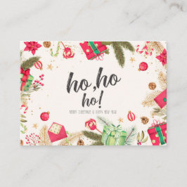 Vintage Julafton-kort Visitkort