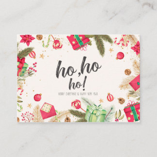 Vintage Julafton-kort Visitkort