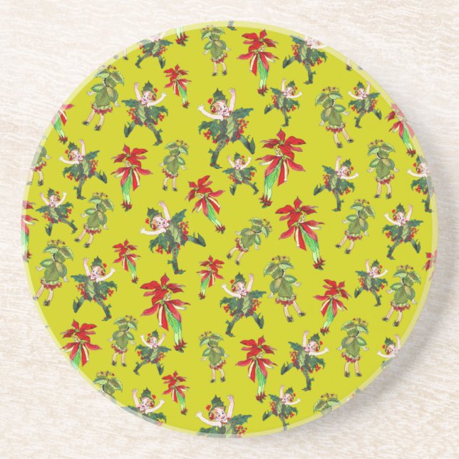 Vintage Julafton Pixies Underlägg (Framsidan)