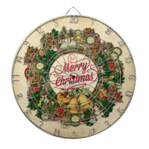 Vintage-julandedräkt (God jul) Darttavla