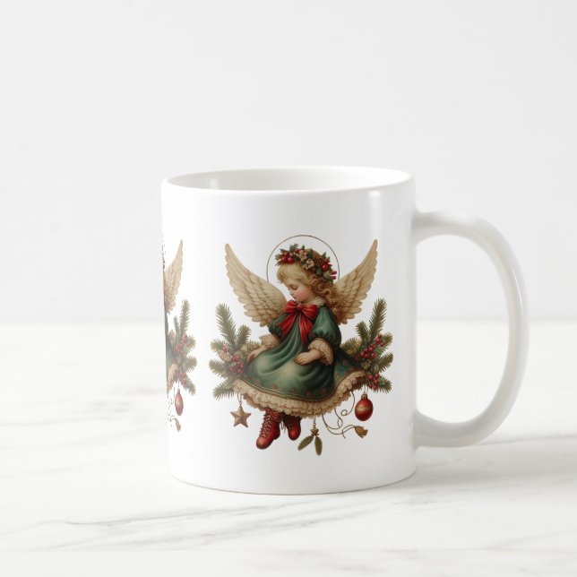 Vintage julängel kaffemugge kaffemugg (Höger)