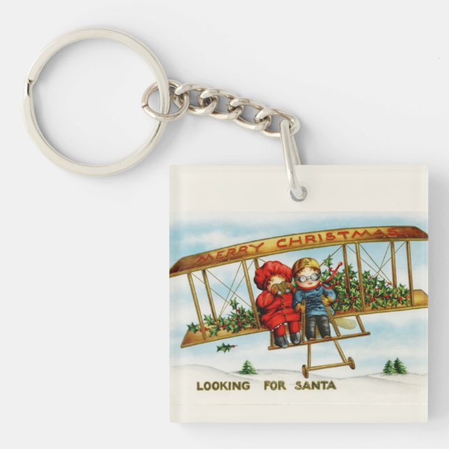 Vintage-julbarnen Tittar för tomten (Framsidan)