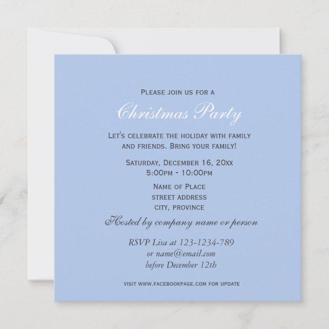 Vintage julbilds fest inbjudningar (Framsida)