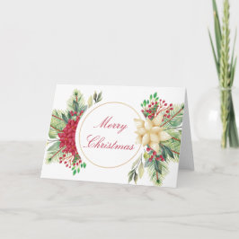 Vintage julblomma kort