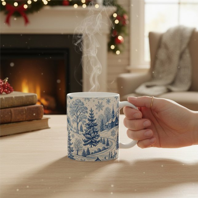 Vintage julby Jul Vinter Scen Mugg (Skapare uppladdad)