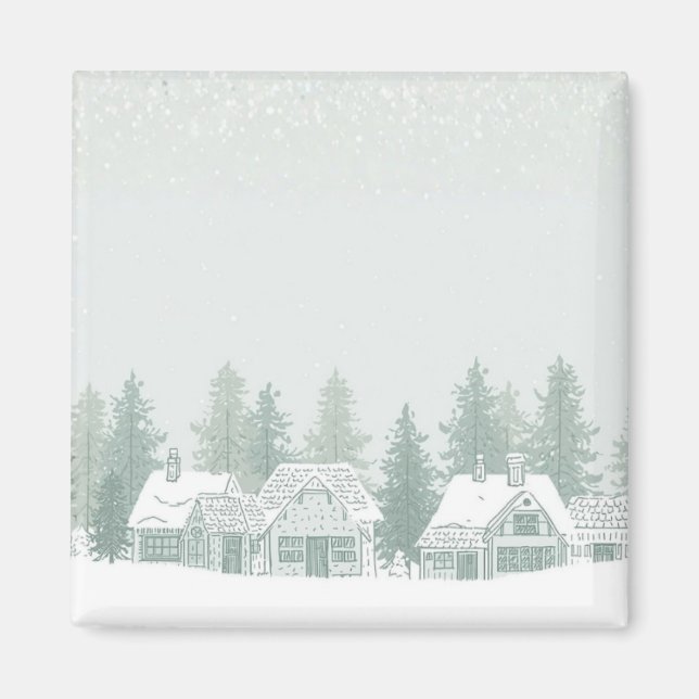 Vintage julby julgran  magnet (Framsidan)