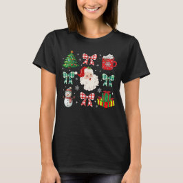 Vintage julcollage Tomte Trädslinga Festive T Shirt