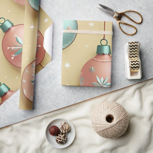Vintage juldekorationer semester presentpapper (Hantverk)