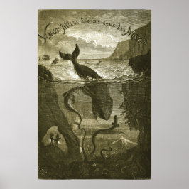 Vintage Jules Verne 20,000 Sjölagar... Poster