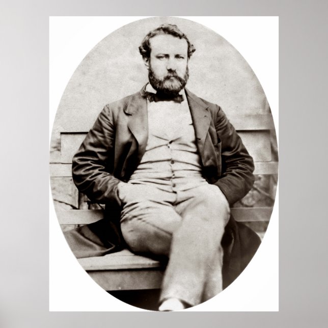 Vintage Jules Verne Porträtt Photograph Poster (Framsidan)