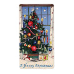 Vintage juletiketter Träd Fraktsedel<br><div class="desc">Gör det till en mycket vintage Lycklig jul,  med denna årgång,  Träd design! Hitta den här symbolen för festlig vintage på många artiklar,  från matchande frimärke,  klistermärken och etiketter till kort,  mugg,  inbjudningar och så mycket mer!</div>