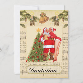 Vintage julfest inbjudningar