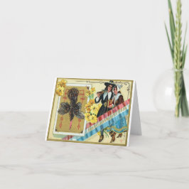 Vintage Julfesthälsning Kort