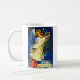 Vintage julgel med harp kaffemugg