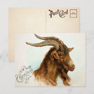 Vintage julgoat vykort