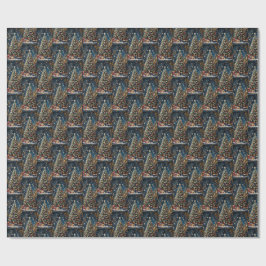 Vintage julgran inpapperspapper presentpapper